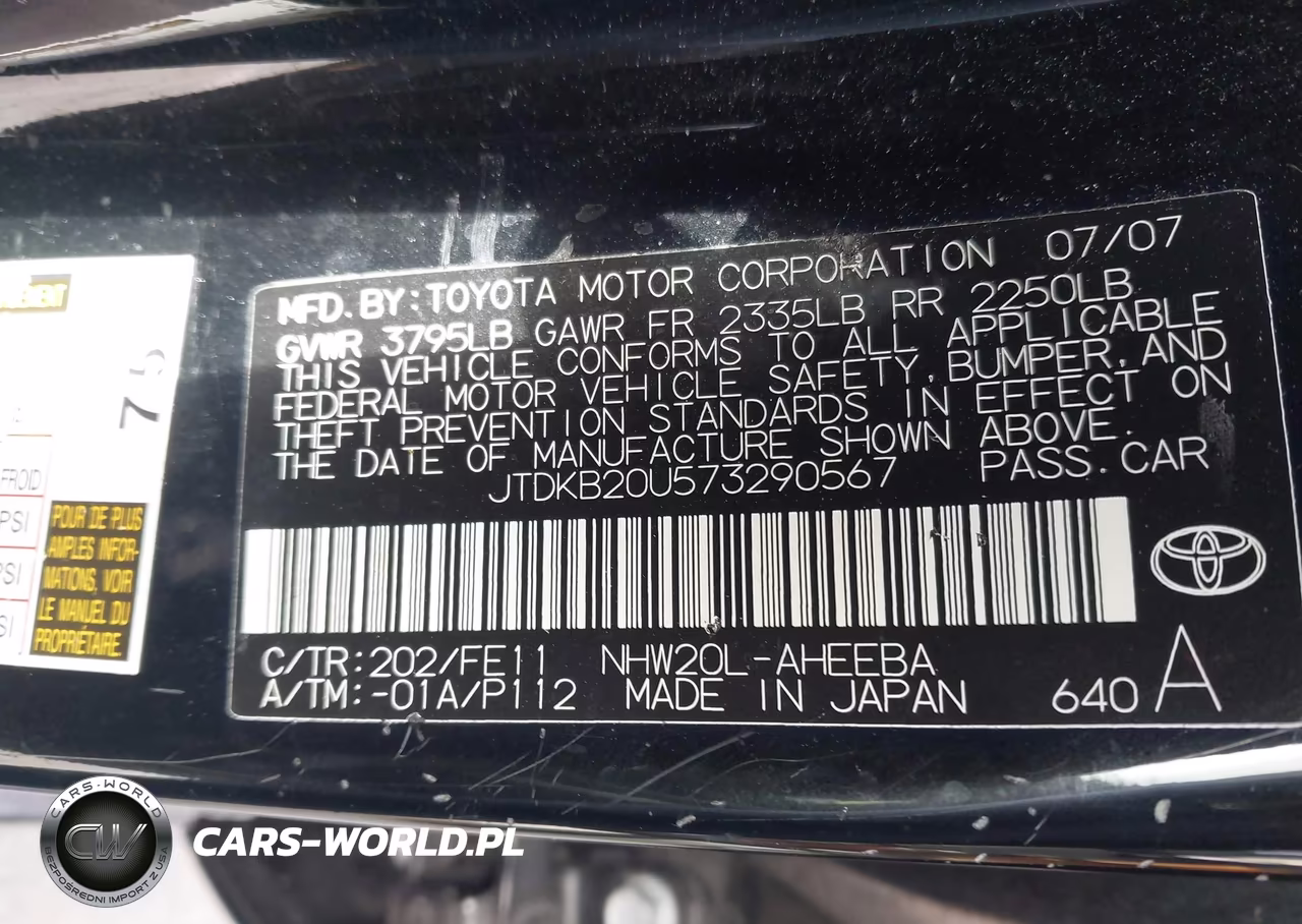 2007 Toyota Prius VIN:JTDKB20U573290567 - 9