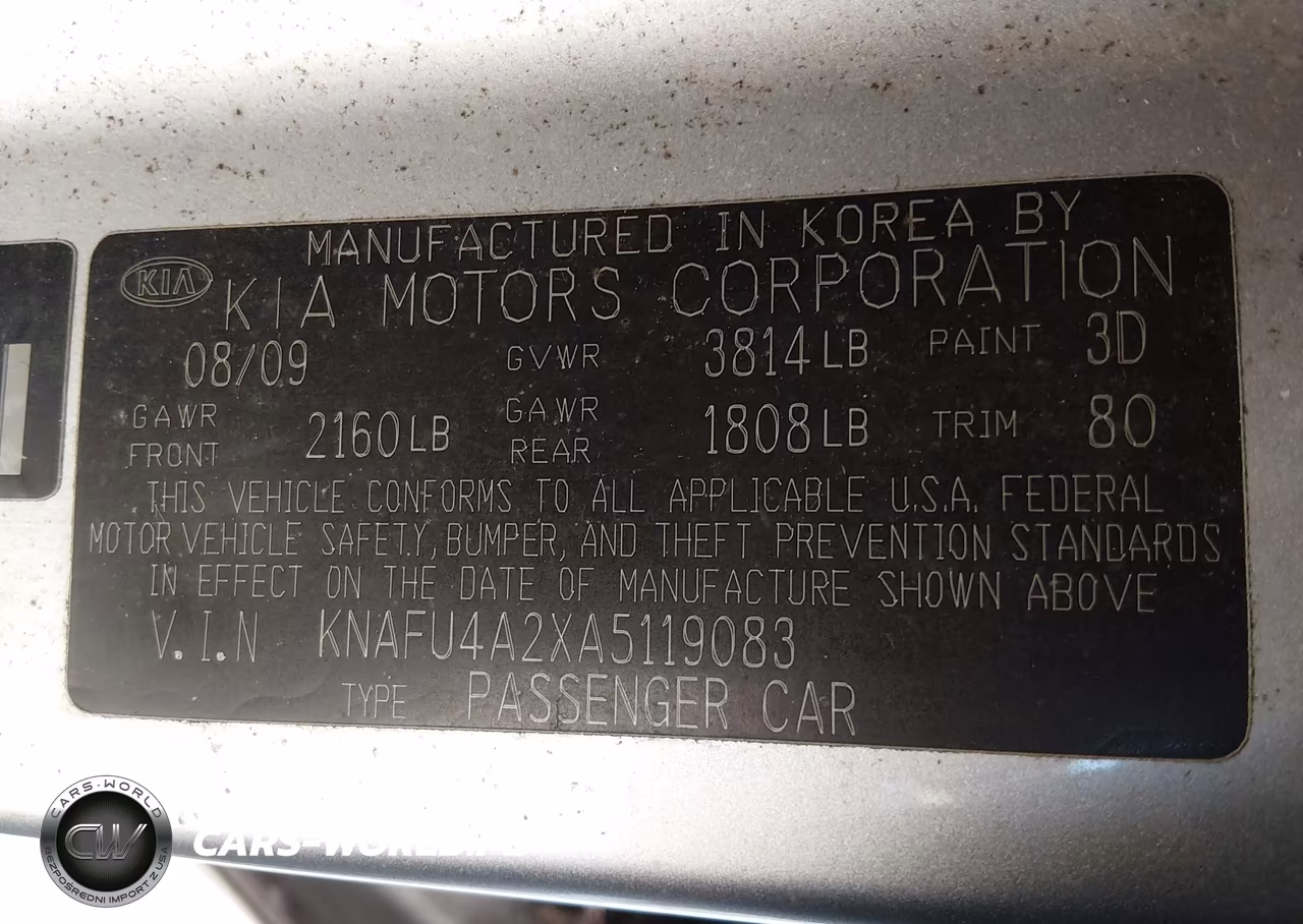 2010 Kia Forte Ex VIN:KNAFU4A2XA5119083 - 9