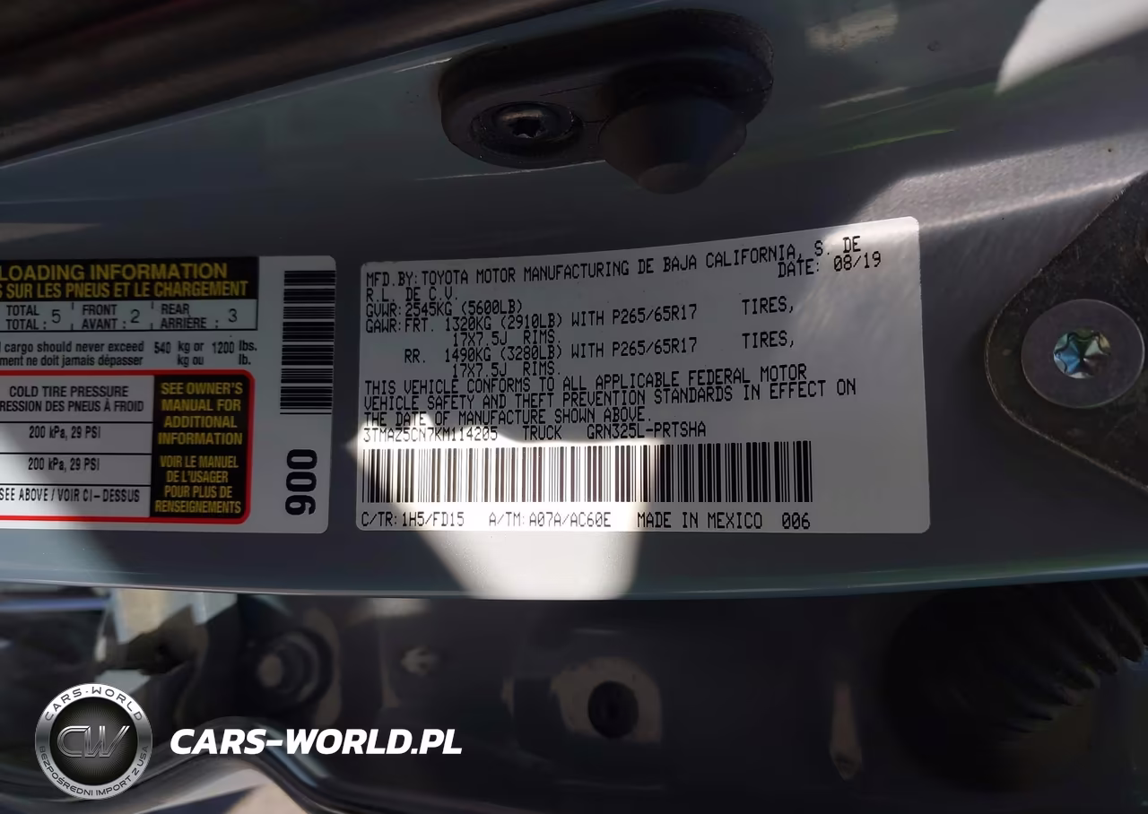 2019 Toyota Tacoma Trd Sport VIN:3TMAZ5CN7KM114205 - 9