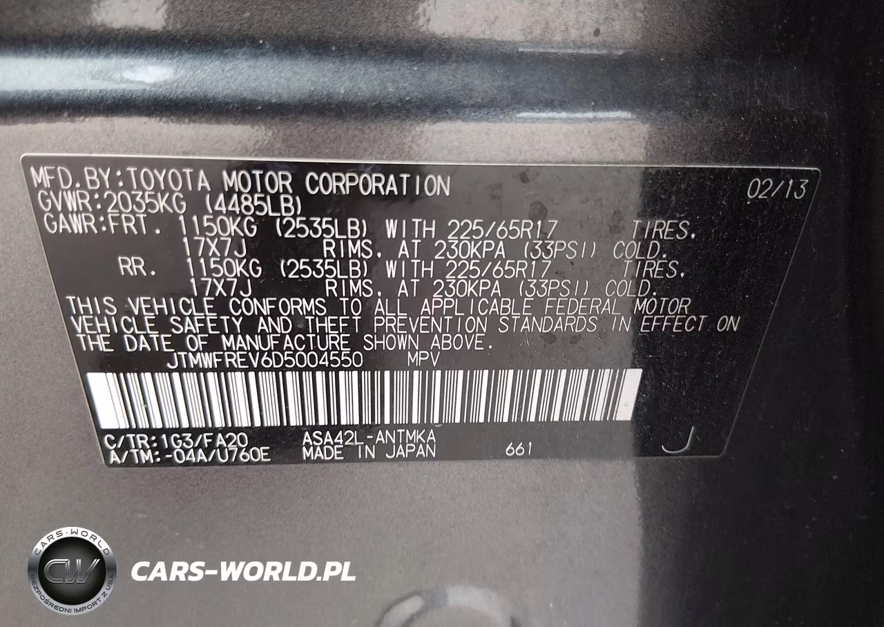 2013 Toyota Rav4 Xle VIN:JTMWFREV6D5004550 - 9