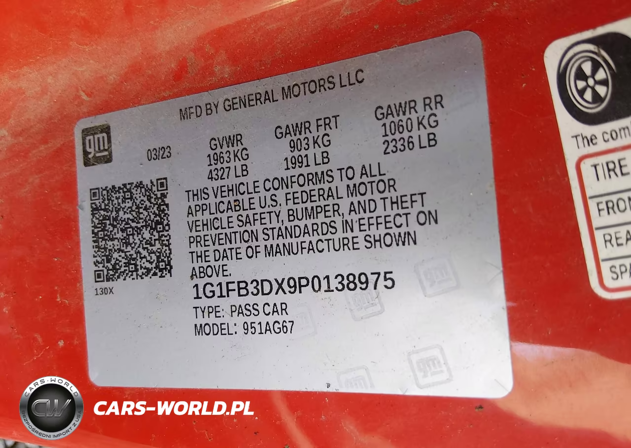 2023 Chevrolet Camaro Rwd 1Lt VIN:1G1FB3DX9P0138975 - 9