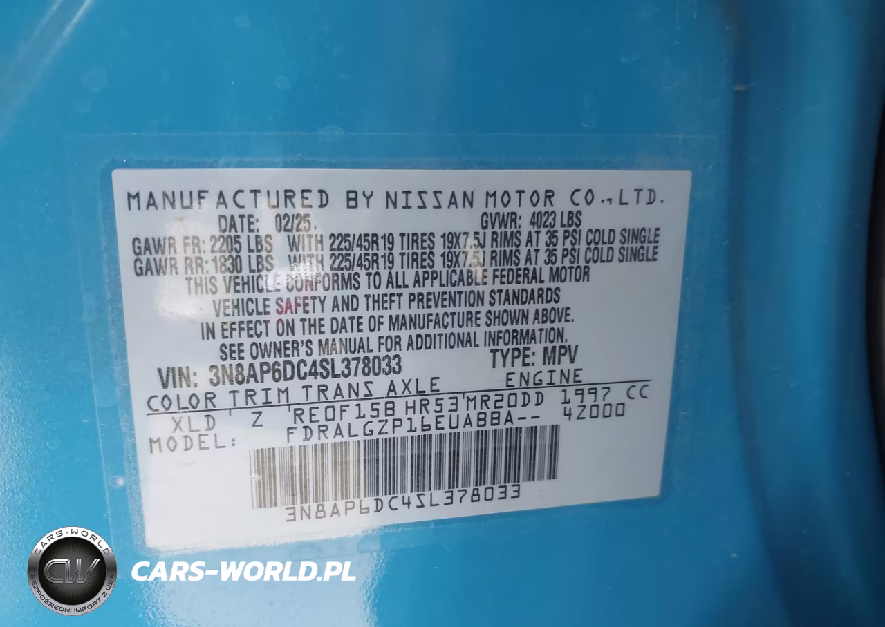 2025 Nissan Kicks Sr Fwd VIN:3N8AP6DC4SL378033 - 9