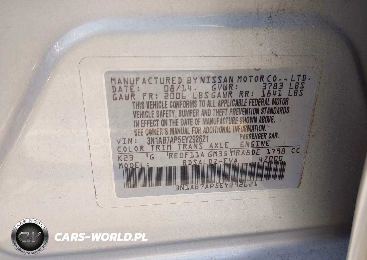 2014 Nissan Sentra Sv VIN:3N1AB7AP5EY292621 - 9
