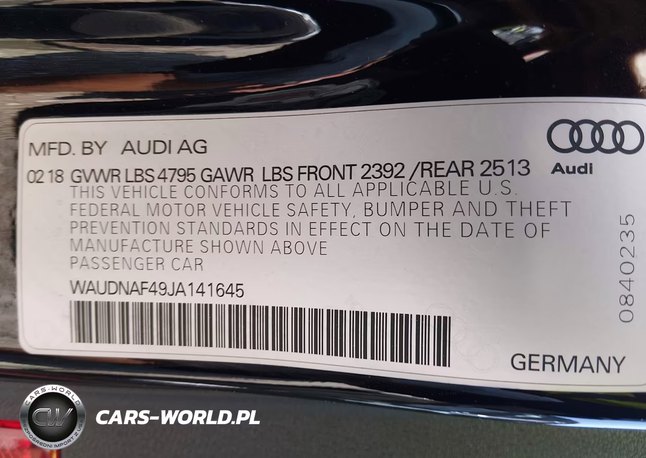 2018 Audi A4 2.0T Premium-2.0T Tech Premium VIN:WAUDNAF49JA141645 - 9