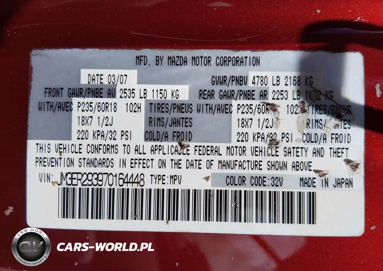 2007 Mazda Cx-7 VIN:JM3ER293970164448 - 9