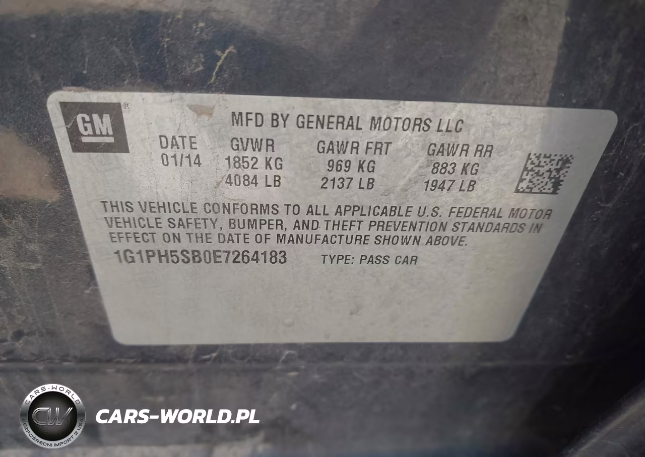 2014 Chevrolet Cruze Eco Auto VIN:1G1PH5SB0E7264183 - 9