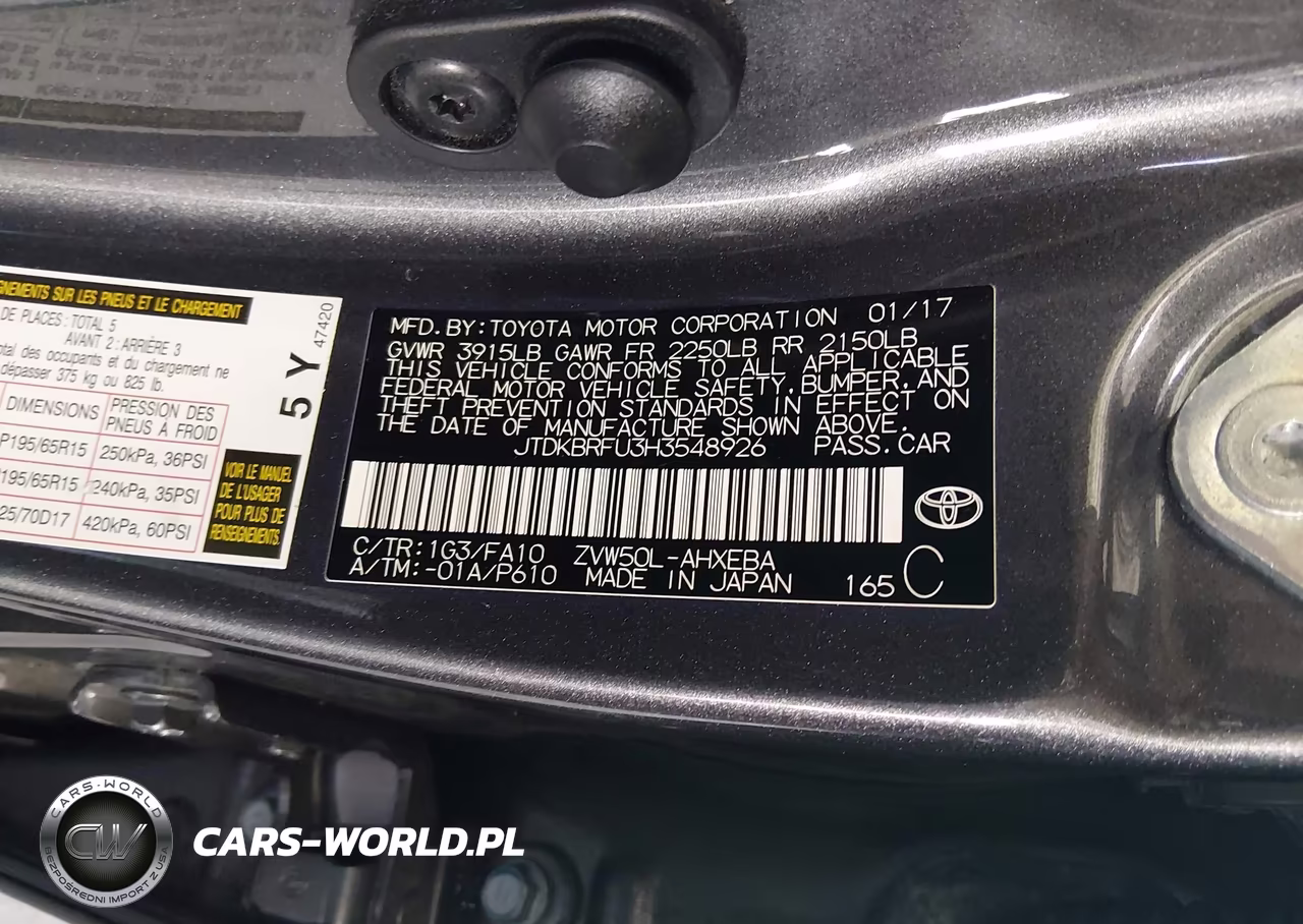 2017 Toyota Prius Two VIN:JTDKBRFU3H3548926 - 9