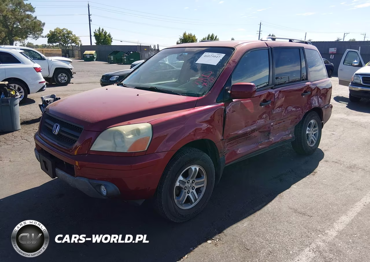 2005 Honda Pilot Ex-L VIN:2HKYF18525H515132 - 2