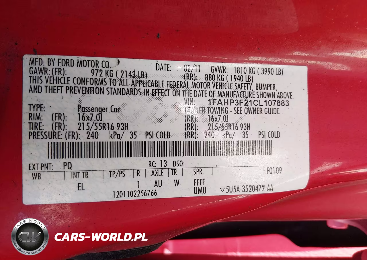2012 Ford Focus Se VIN:1FAHP3F21CL107883 - 9