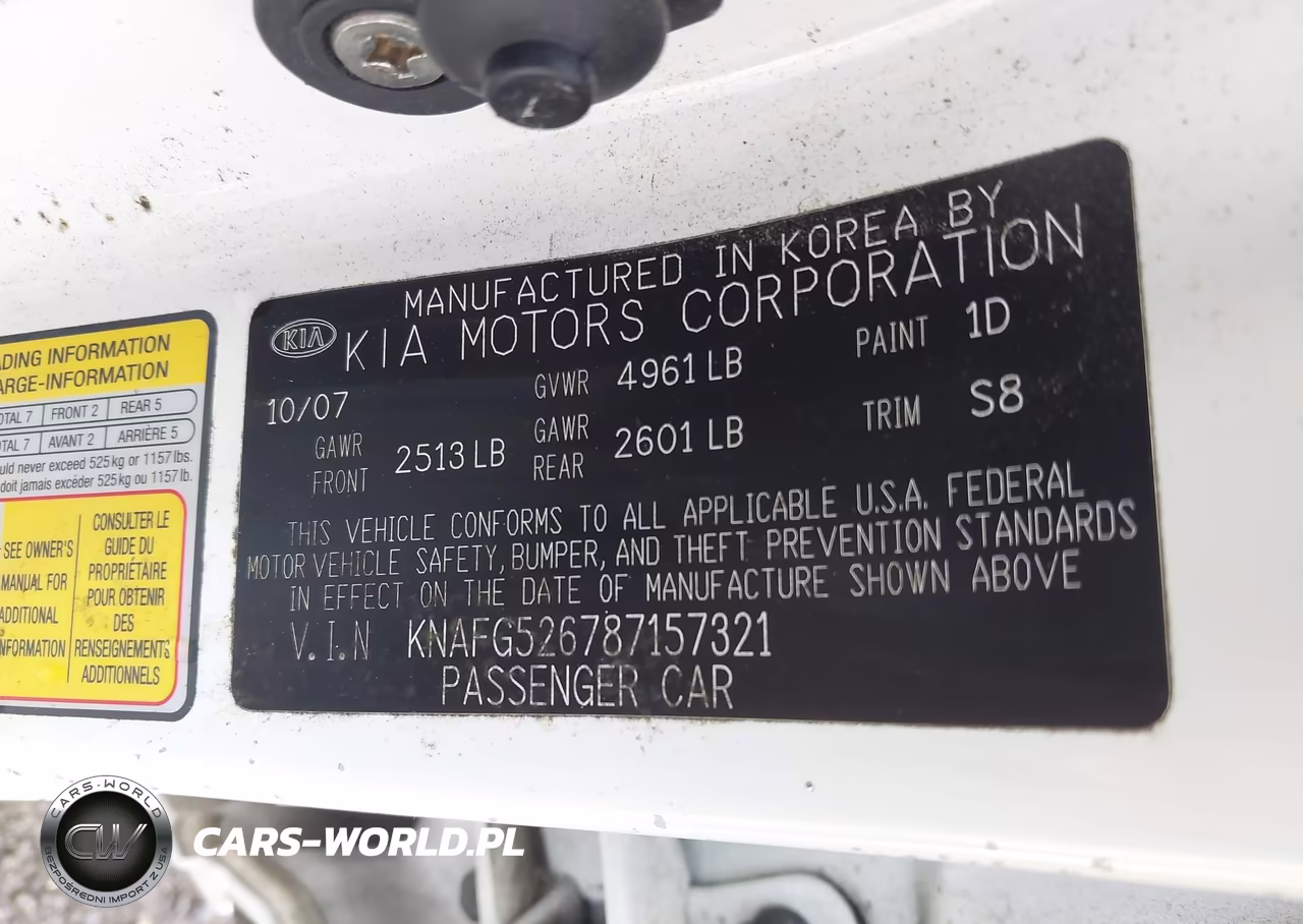 2008 Kia Rondo Ex V6 VIN:KNAFG526787157321 - 9