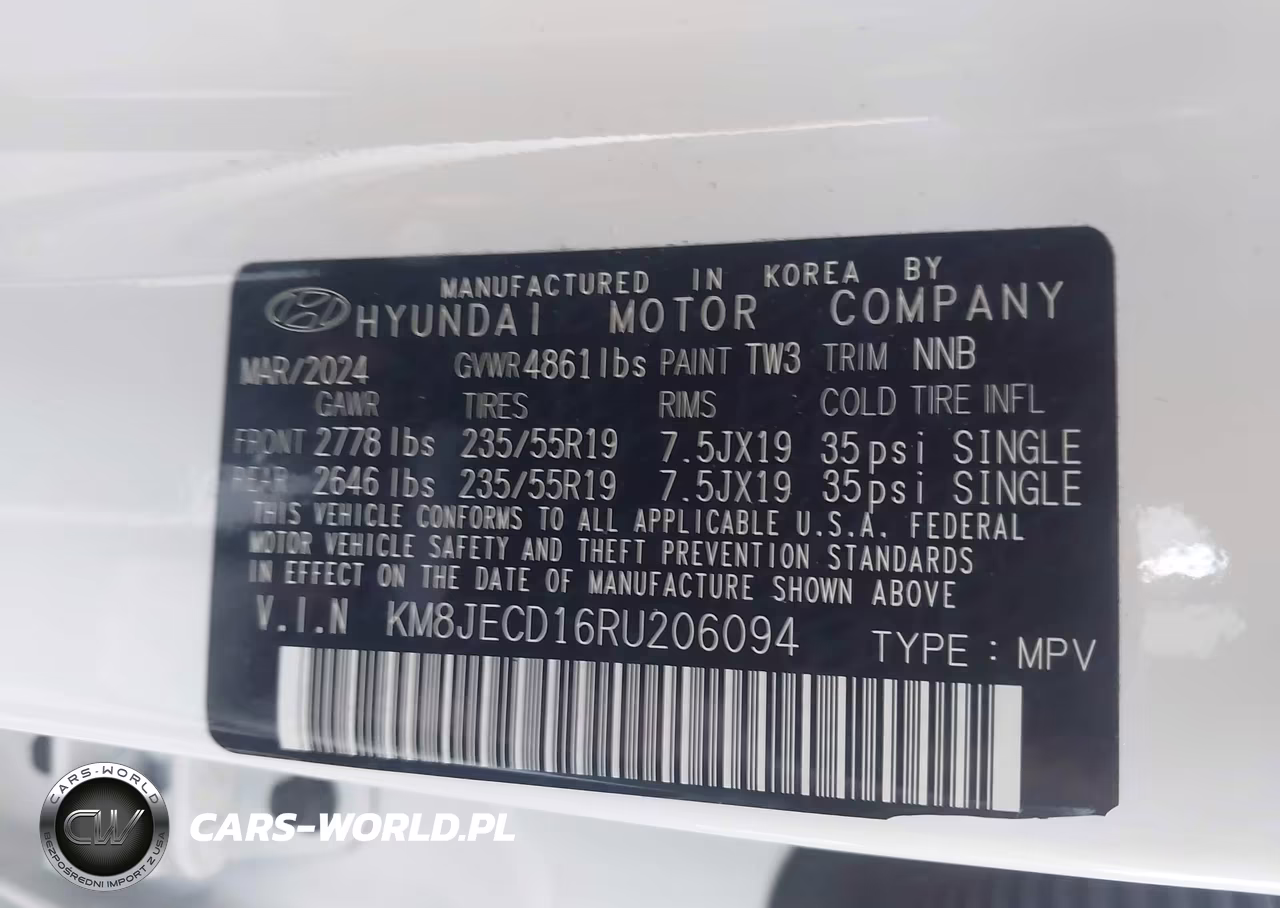 2024 Hyundai Tucson Hybrid Limited VIN:KM8JECD16RU206094 - 9