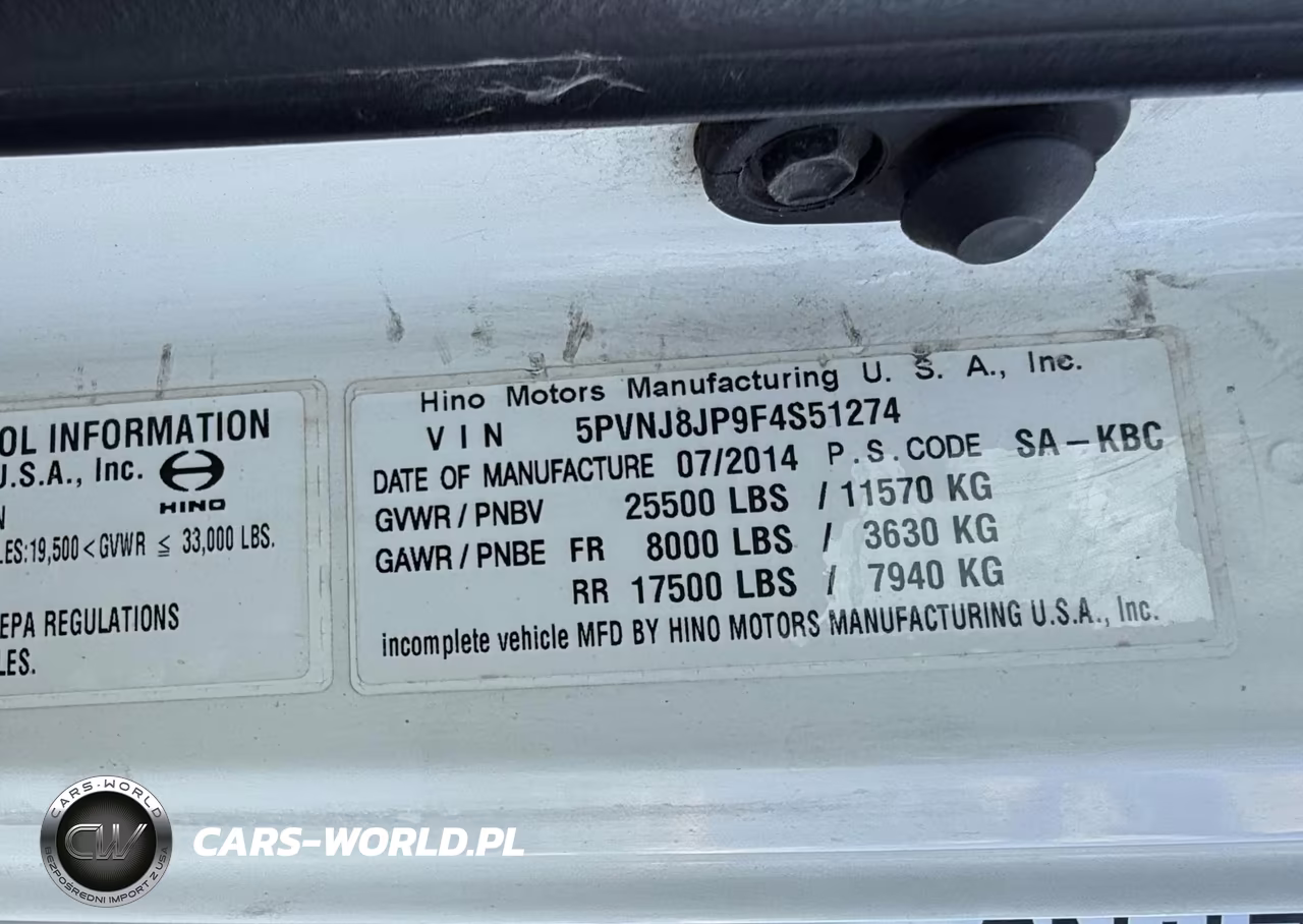 2015 Hino 258-268 VIN:5PVNJ8JP9F4S51274 - 14
