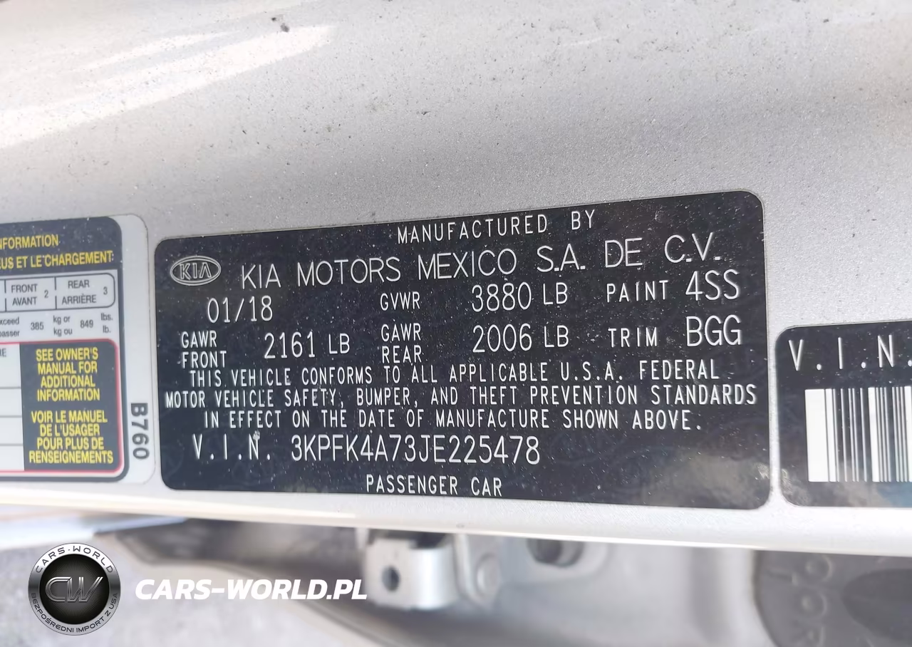 2018 Kia Forte Lx VIN:3KPFK4A73JE225478 - 9