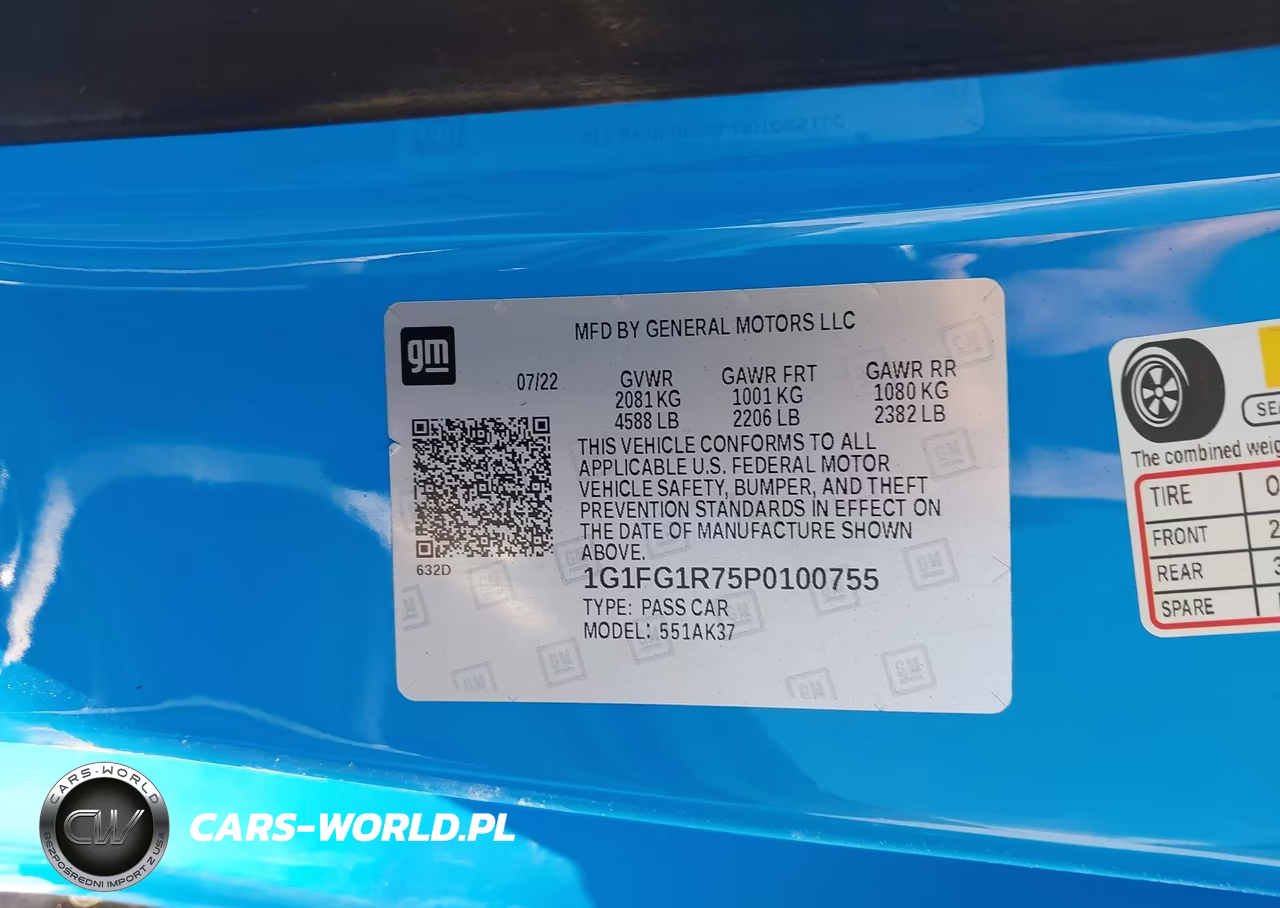 2023 Chevrolet Camaro Rwd 2Ss VIN:1G1FG1R75P0100755 - 9