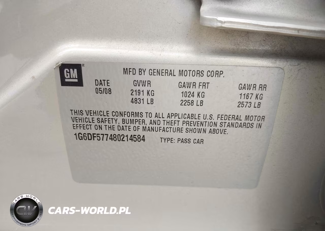 2008 Cadillac Cts Standard VIN:1G6DF577480214584 - 9