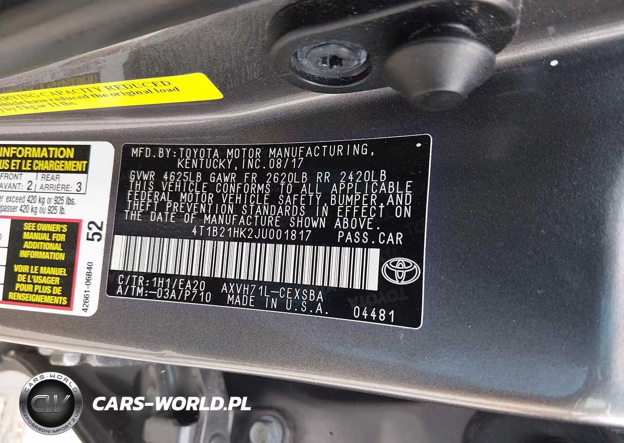 2018 Toyota Camry Hybrid Se VIN:4T1B21HK2JU001817 - 9