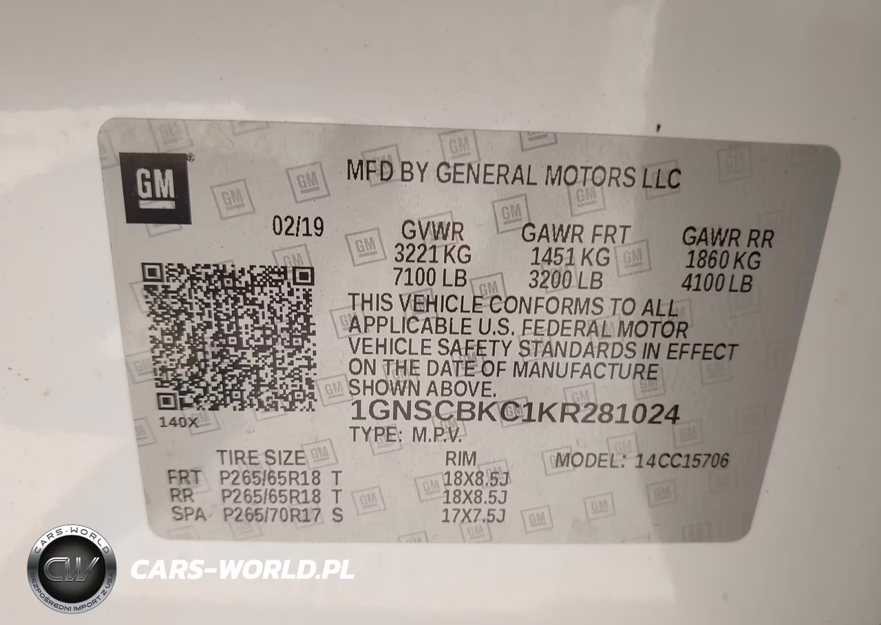 2019 Chevrolet Tahoe Lt VIN:1GNSCBKC1KR281024 - 9