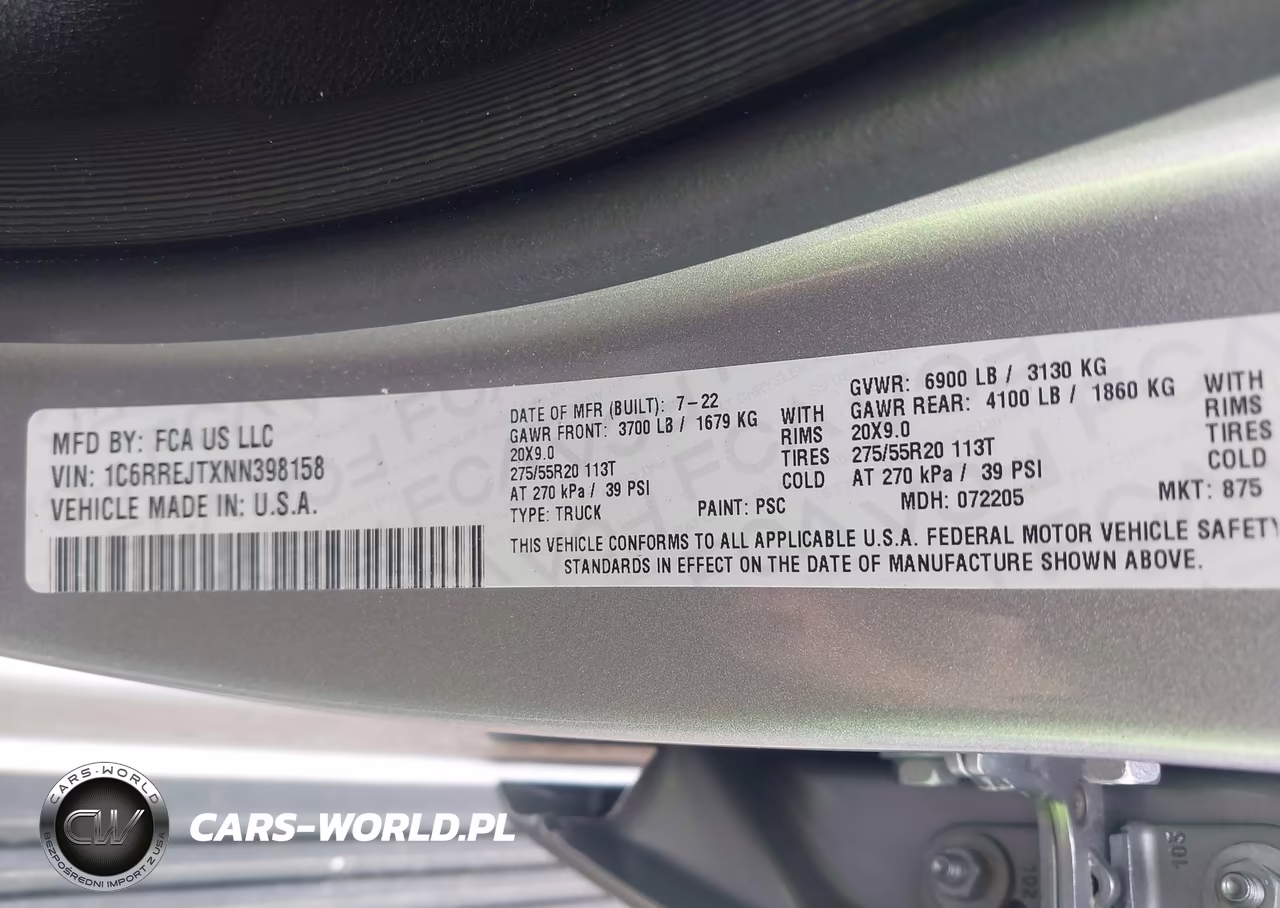 2022 Ram 1500 Laramie 4X2 5'7 Box VIN:1C6RREJTXNN398158 - 9