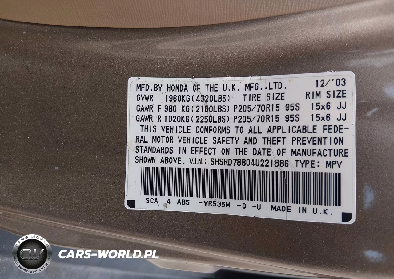 2004 Honda Cr-V Ex VIN:SHSRD78804U221886 - 9