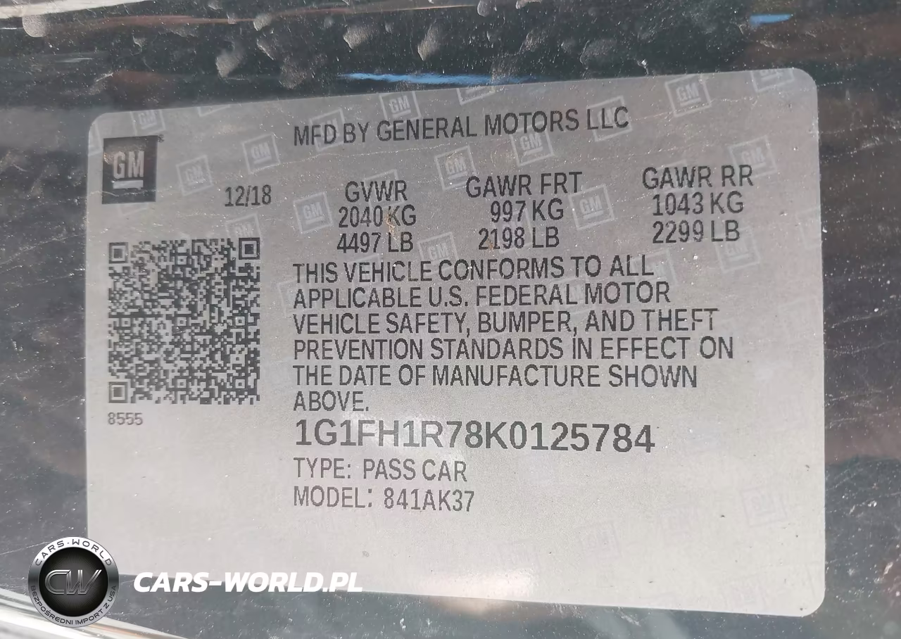 2019 Chevrolet Camaro 2Ss VIN:1G1FH1R78K0125784 - 9