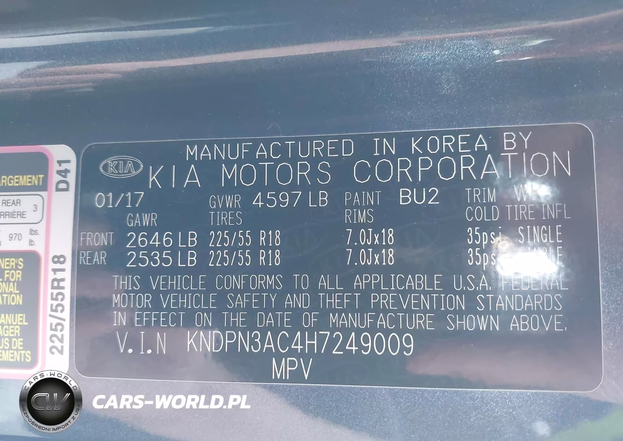2017 Kia Sportage Ex VIN:KNDPN3AC4H7249009 - 9