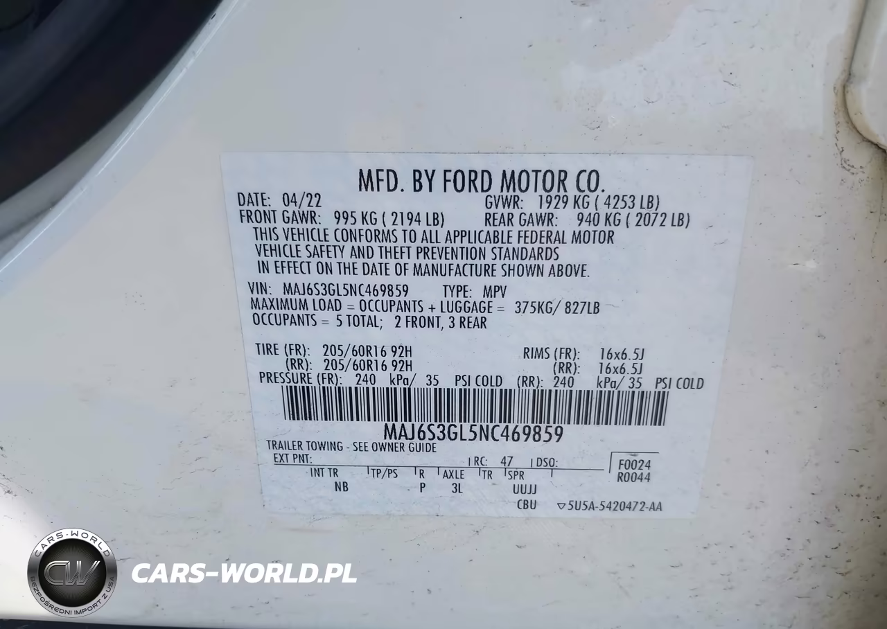 2022 Ford Ecosport Se VIN:MAJ6S3GL5NC469859 - 9