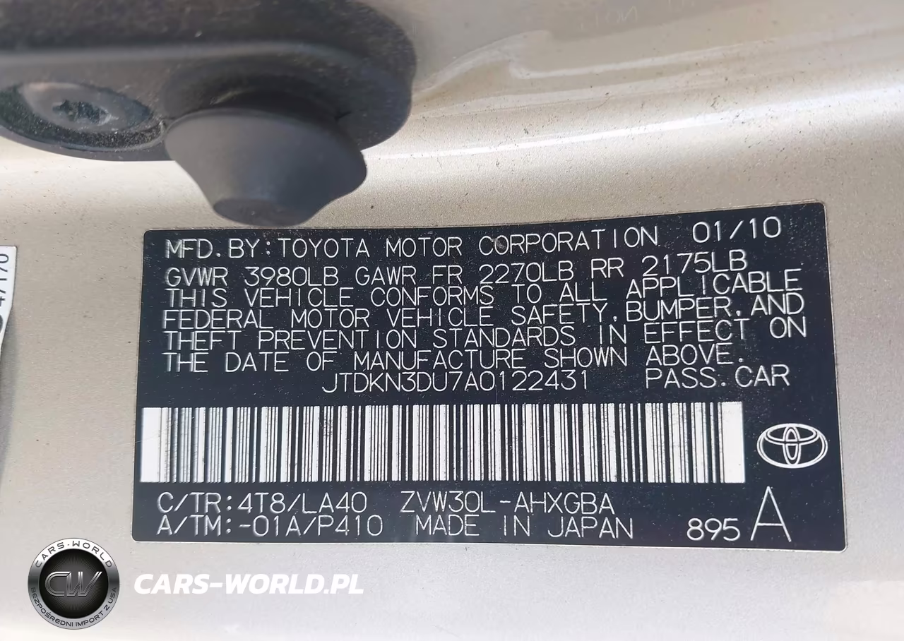 2010 Toyota Prius Iv VIN:JTDKN3DU7A0122431 - 9