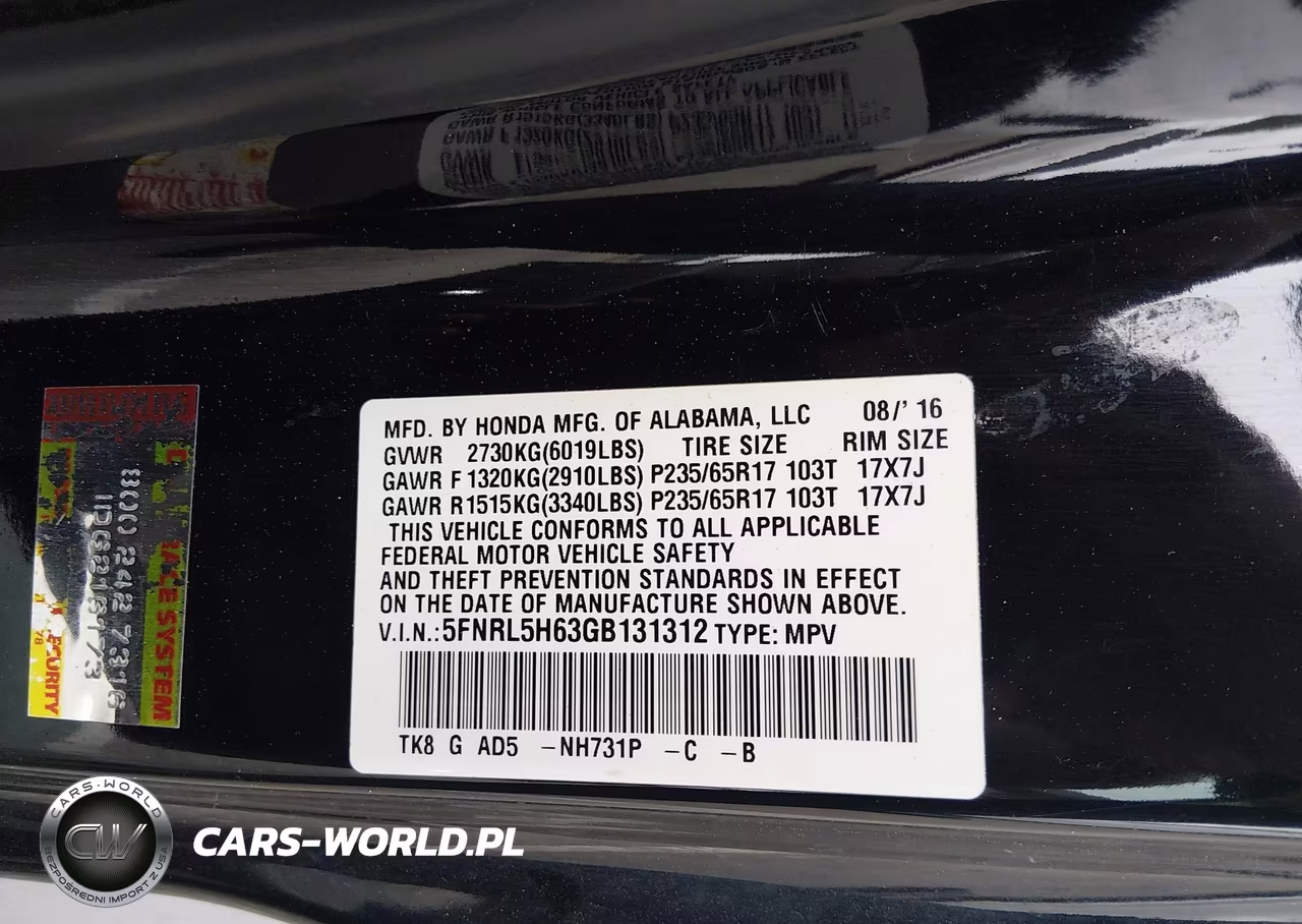 2016 Honda Odyssey Ex-L VIN:5FNRL5H63GB131312 - 9