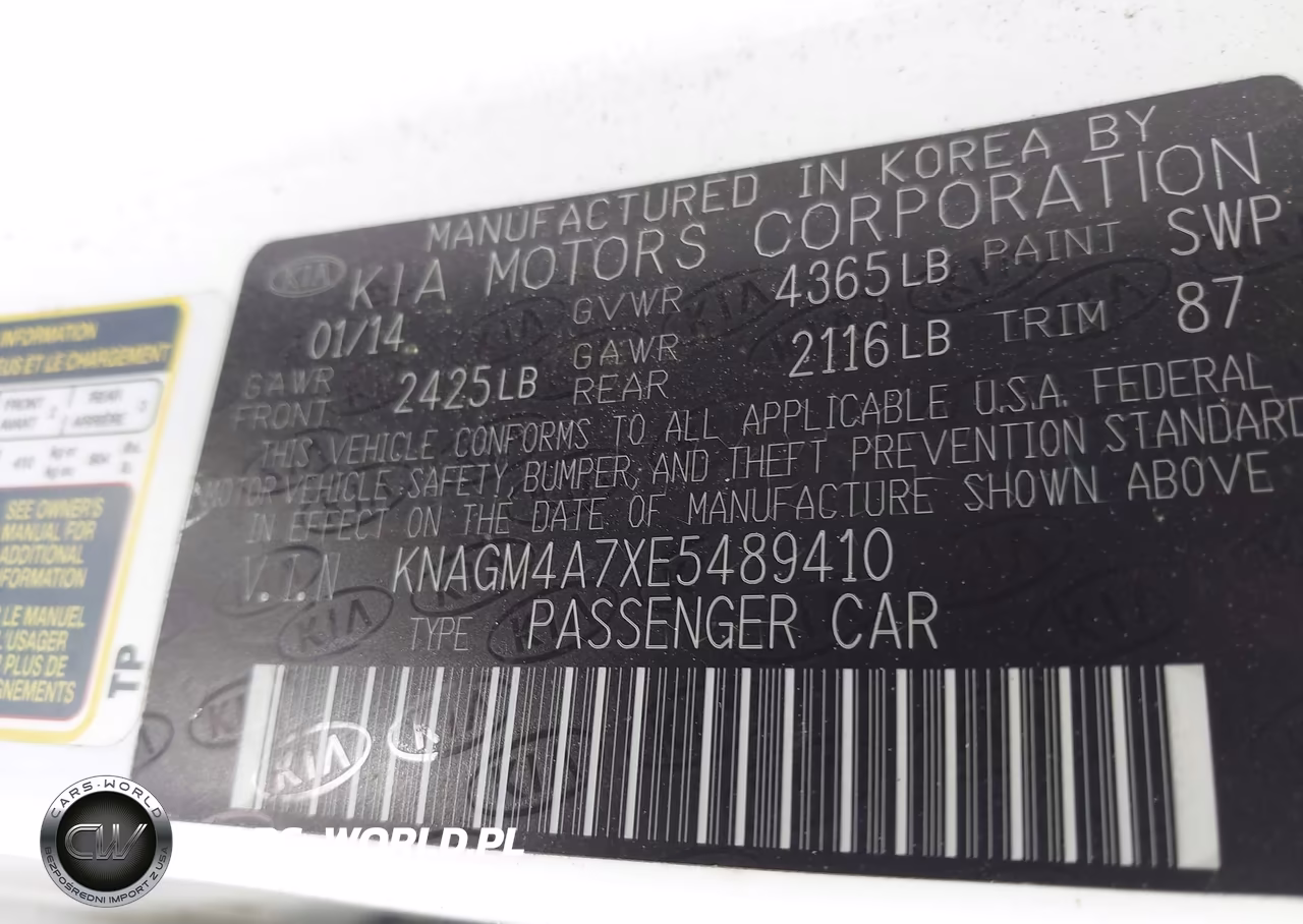 2014 Kia Optima Lx VIN:KNAGM4A7XE5489410 - 9