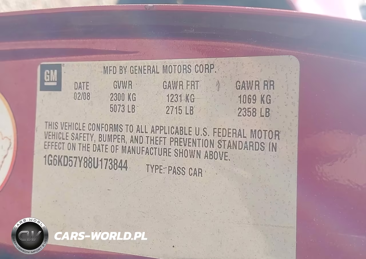 2008 Cadillac Dts 1Sd VIN:1G6KD57Y88U173844 - 9