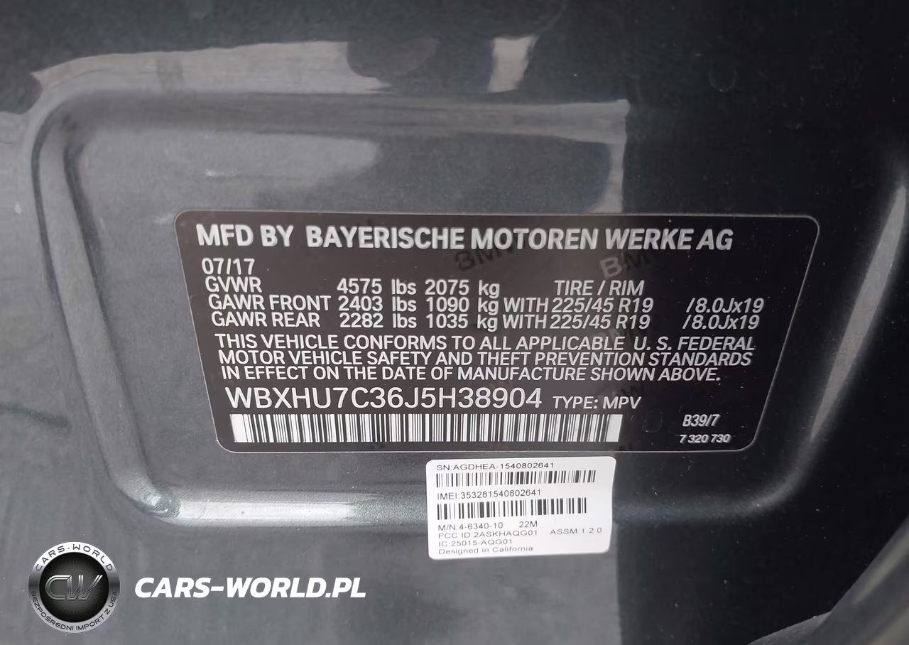 2018 BMW X1 Sdrive28I VIN:WBXHU7C36J5H38904 - 9