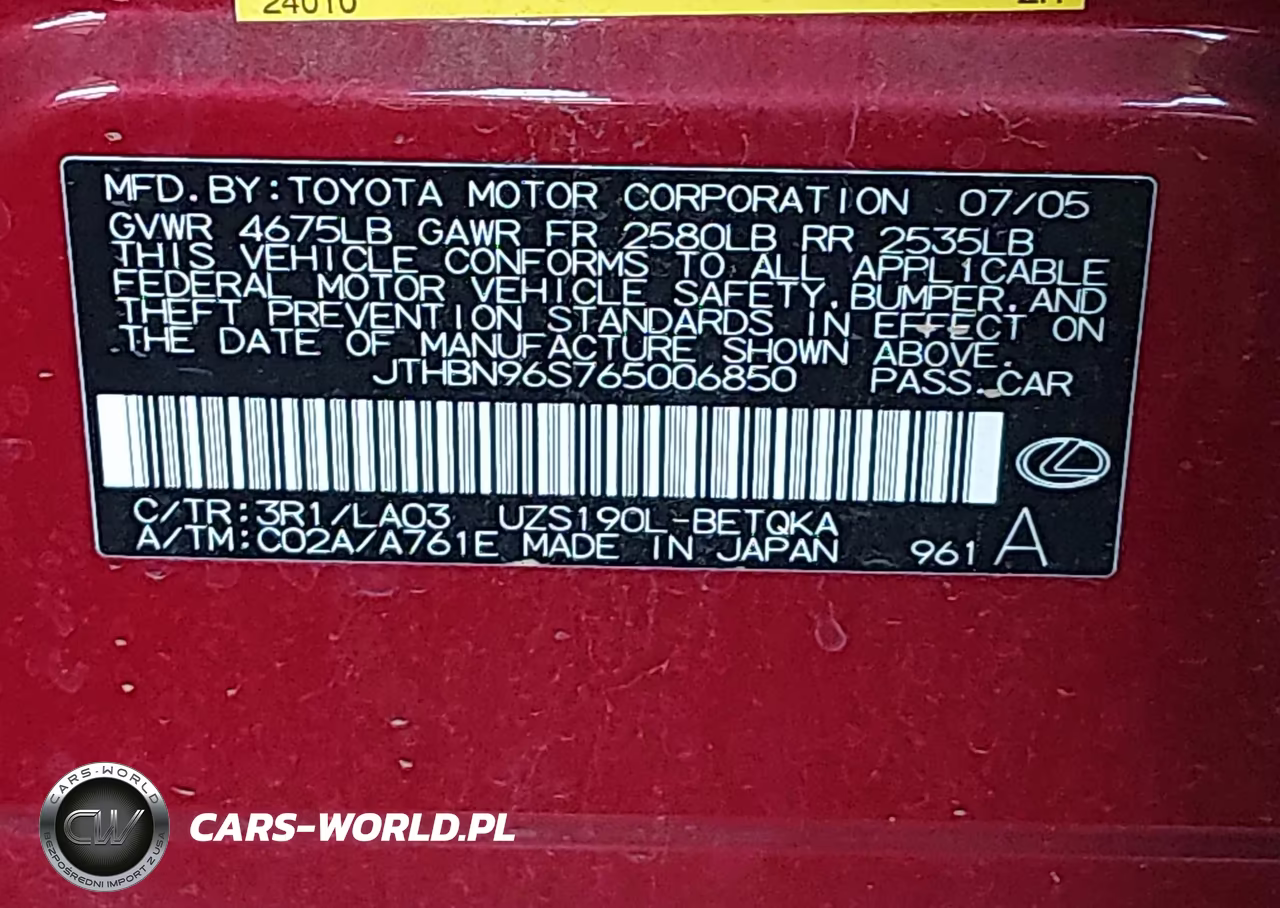 2006 Lexus Gs 430 VIN:JTHBN96S765006850 - 9