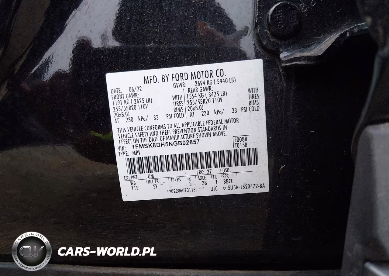 2022 Ford Explorer Xlt VIN:1FMSK8DH5NGB02857 - 9