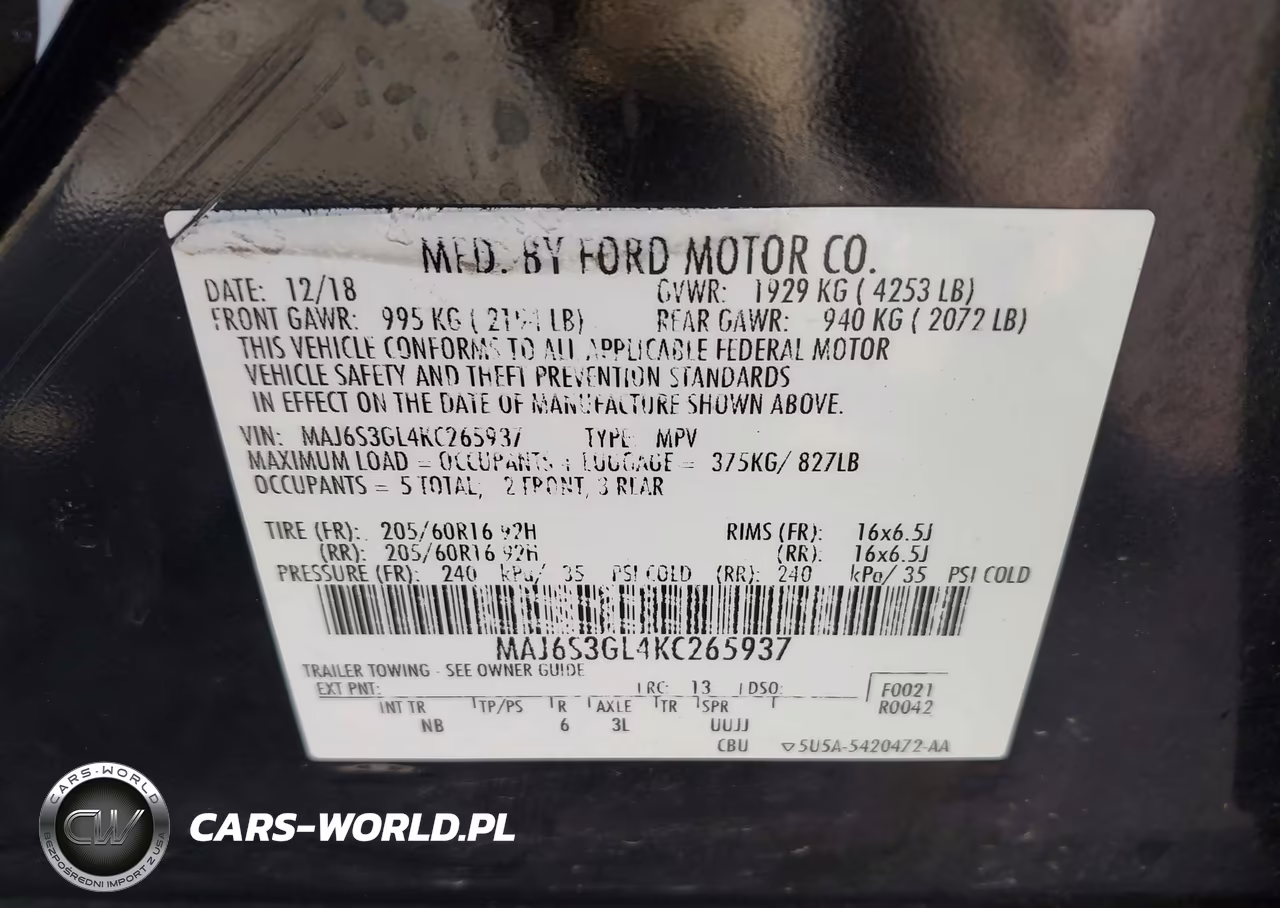 2019 Ford Ecosport Se VIN:MAJ6S3GL4KC265937 - 9