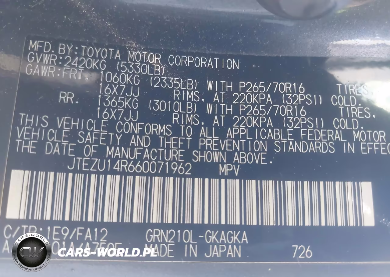 2006 Toyota 4Runner Sr5 V6 VIN:JTEZU14R660071962 - 9