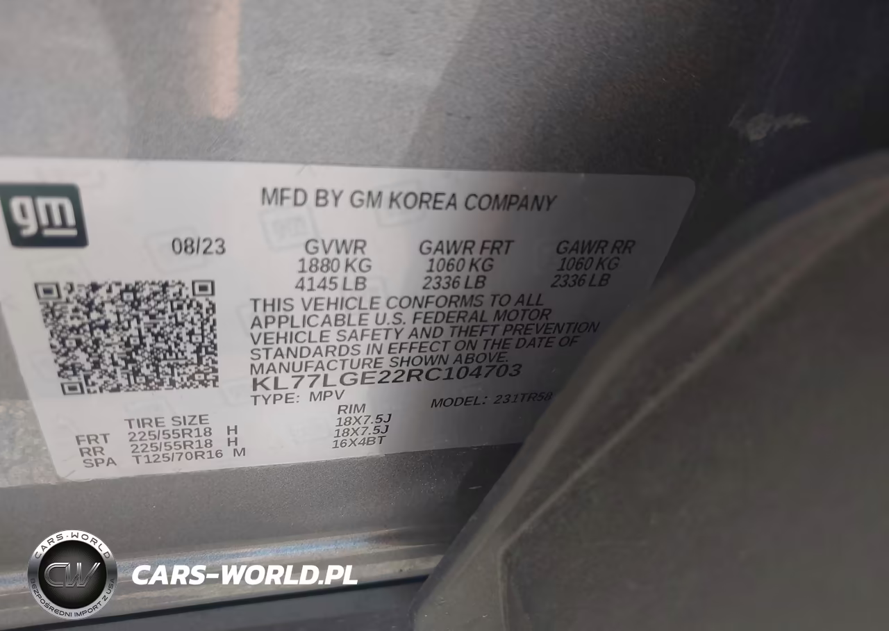 2024 Chevrolet Trax Fwd 1Rs VIN:KL77LGE22RC104703 - 9