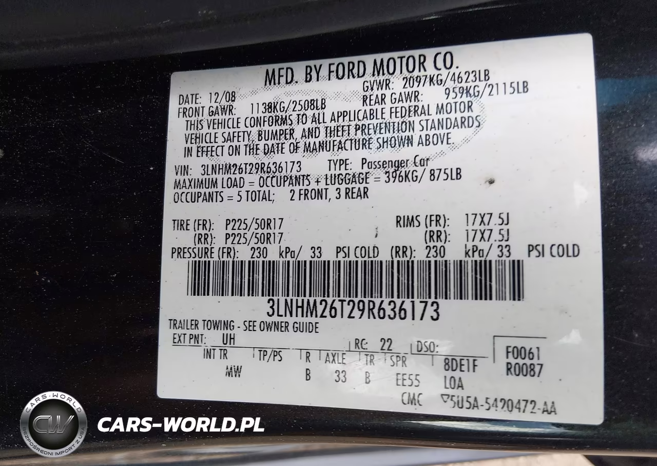 2009 Lincoln Mkz VIN:3LNHM26T29R636173 - 9
