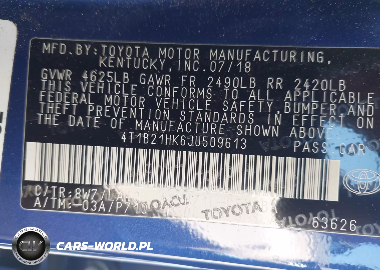 2018 Toyota Camry Hybrid Xle VIN:4T1B21HK6JU509613 - 9
