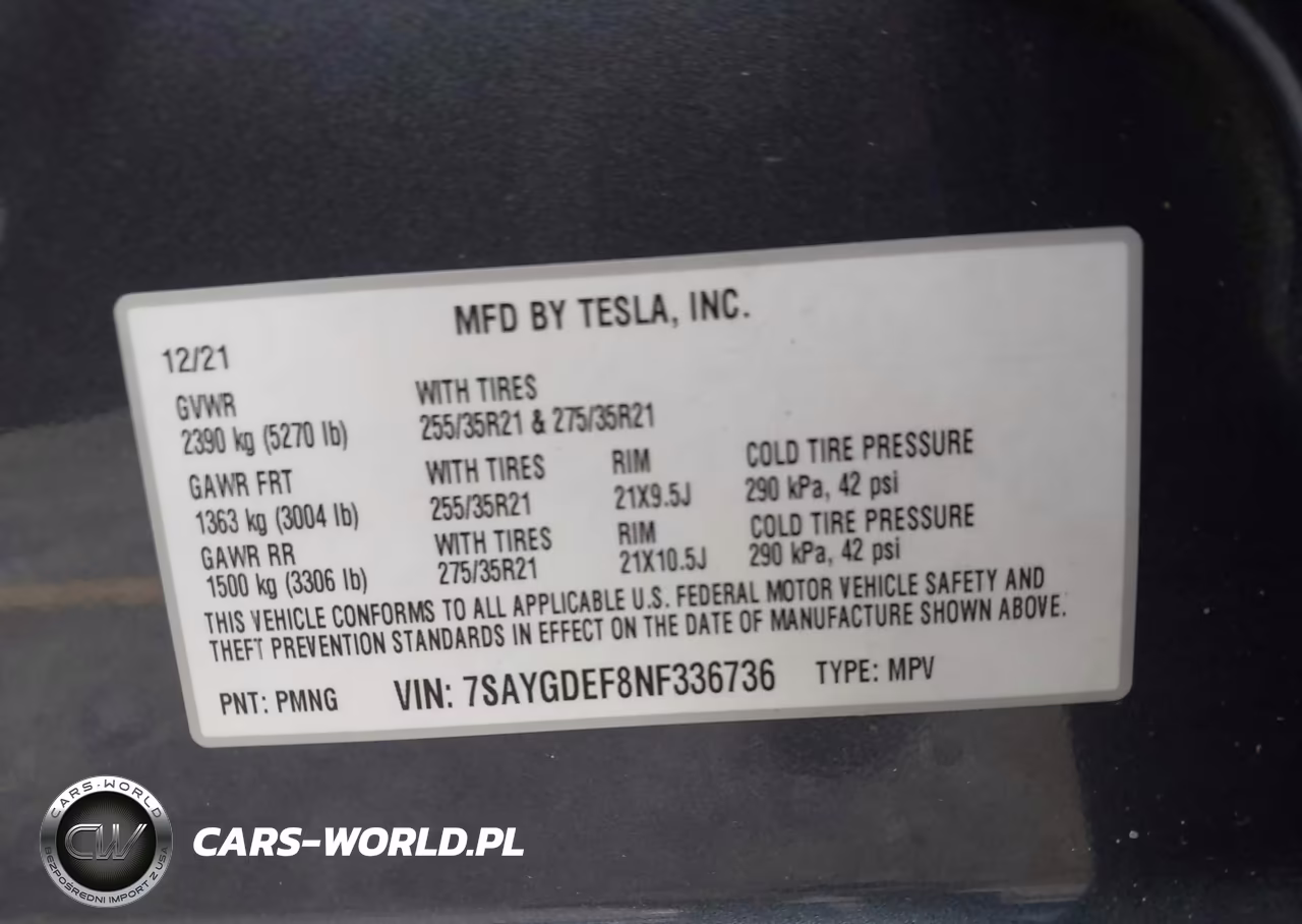 2022 Tesla Model Y Performance Dual Motor All-Wheel Drive VIN:7SAYGDEF8NF336736 - 9