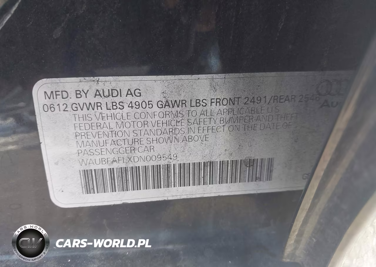 2013 Audi A4 2.0T Premium VIN:WAUBFAFLXDN009549 - 9