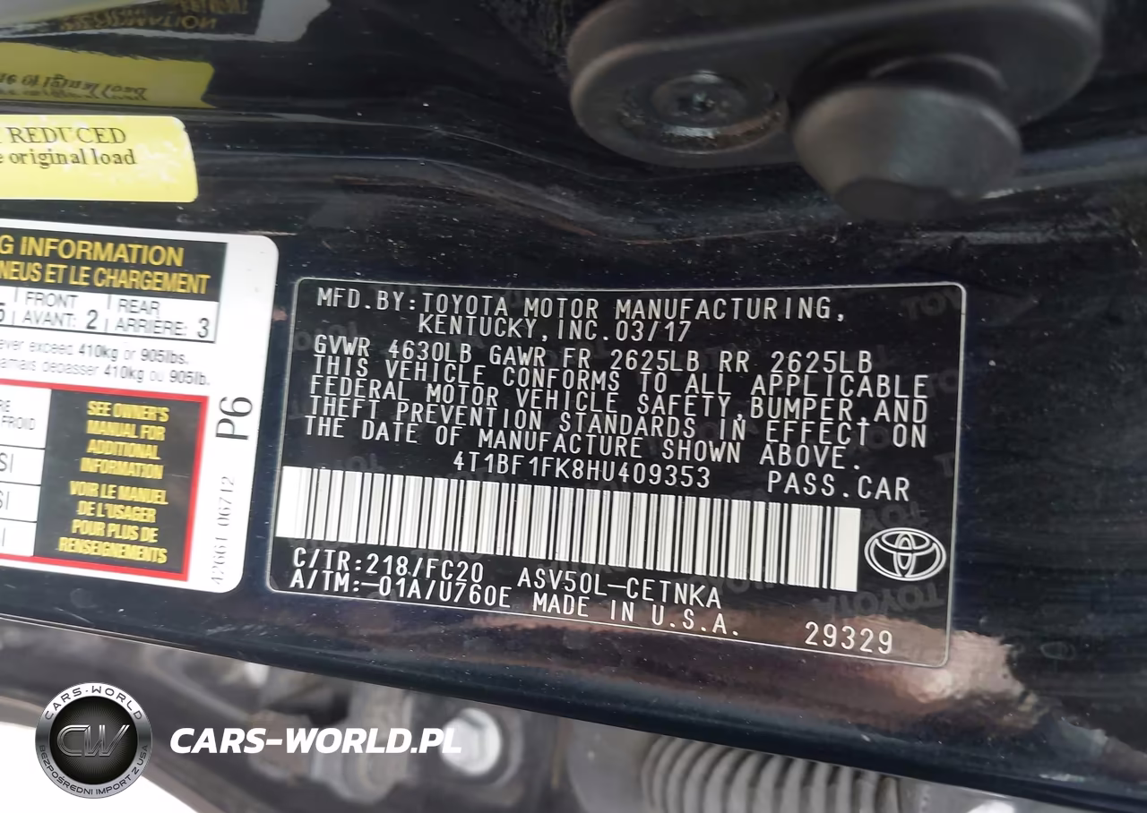 2017 Toyota Camry Le VIN:4T1BF1FK8HU409353 - 9