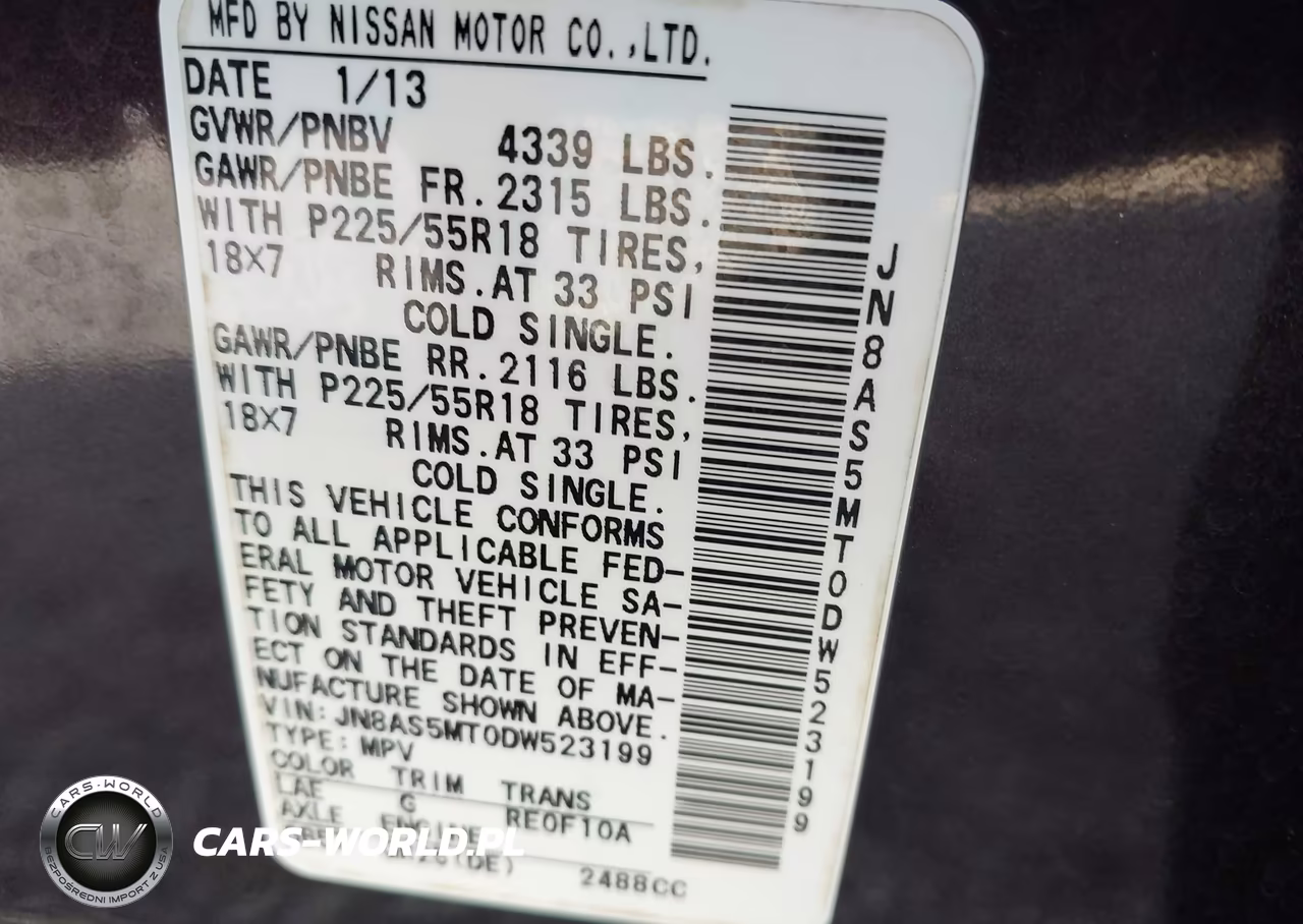 2013 Nissan Rogue Sv W-Sl Pkg VIN:JN8AS5MT0DW523199 - 9