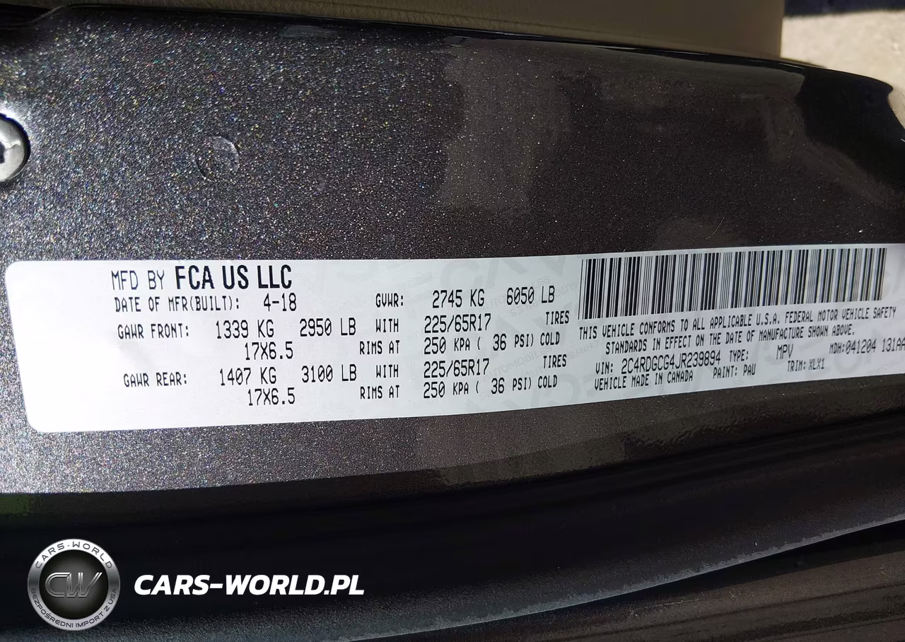 2018 Dodge Grand Caravan Sxt VIN:2C4RDGCG4JR239894 - 9