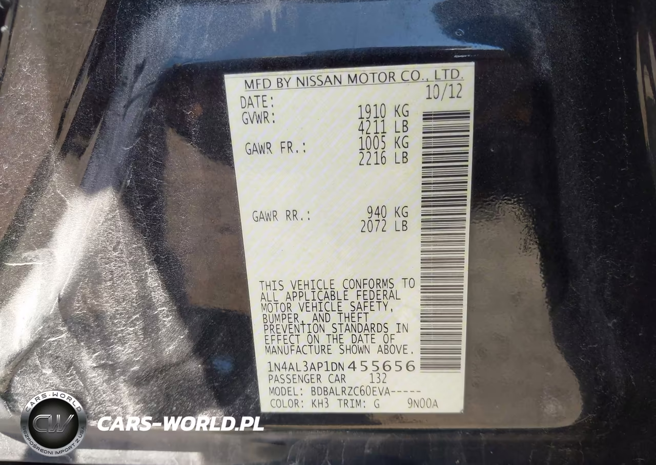 2013 Nissan Altima 2.5 S VIN:1N4AL3AP1DN455656 - 9