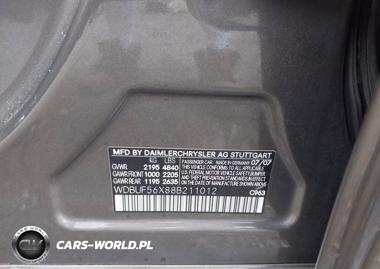 2008 Mercedes-Benz E 350 VIN:WDBUF56X88B211012 - 9