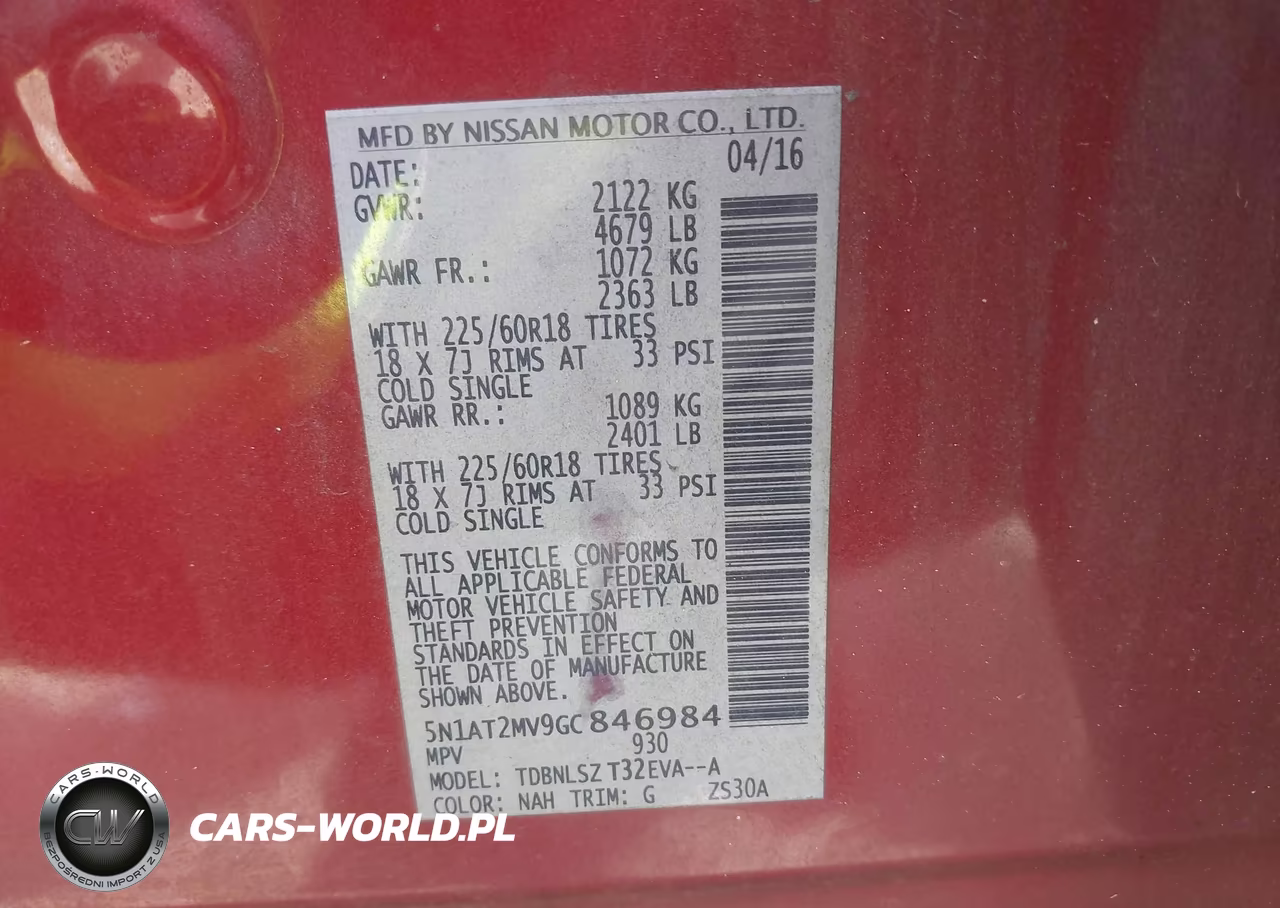 2016 Nissan Rogue Sl VIN:5N1AT2MV9GC846984 - 9