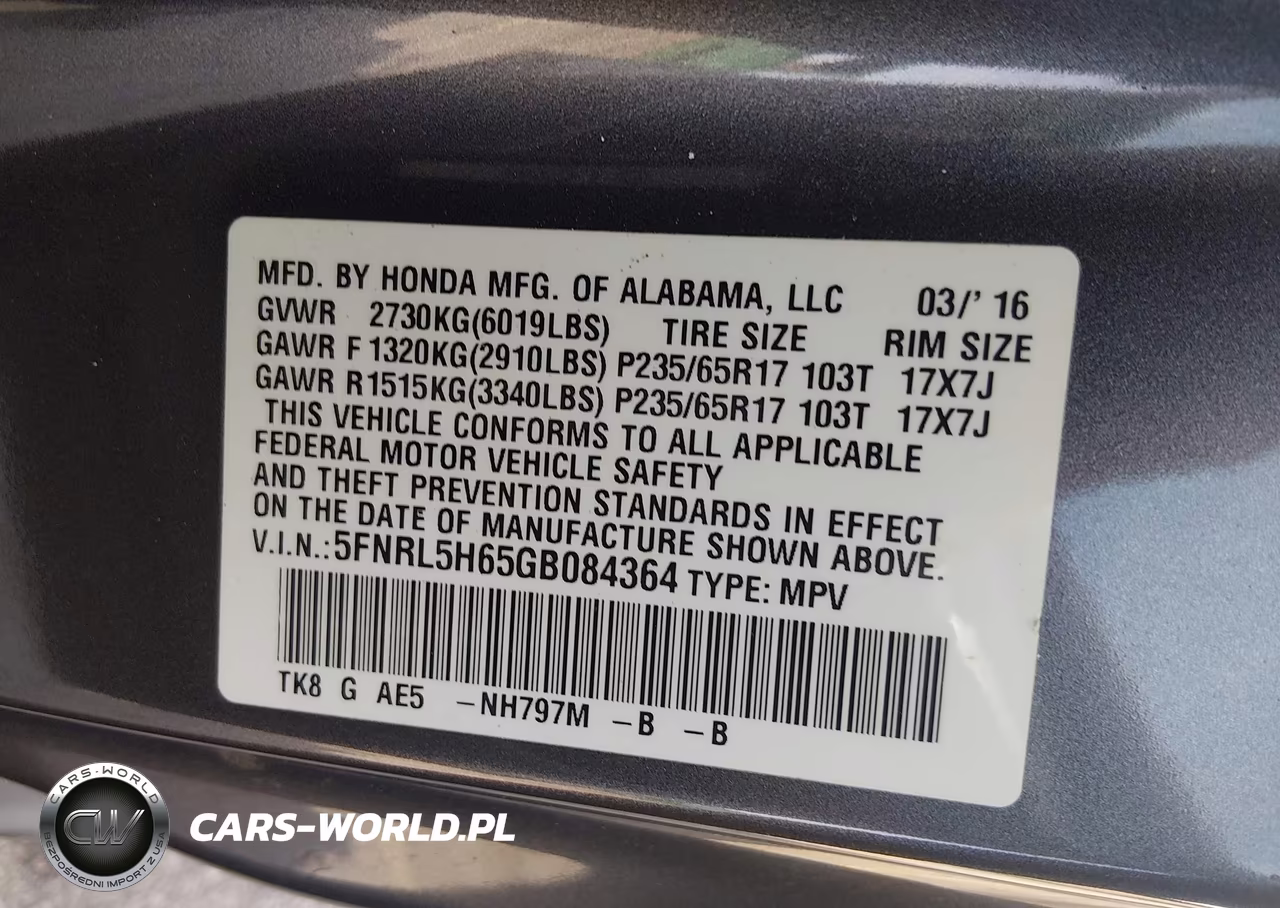 2016 Honda Odyssey Ex-L VIN:5FNRL5H65GB084364 - 9