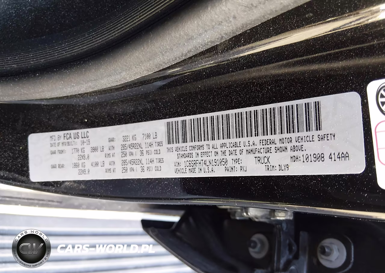 2020 Ram 1500 Limited 4X4 5'7 Box VIN:1C6SRFHT4LN191050 - 9