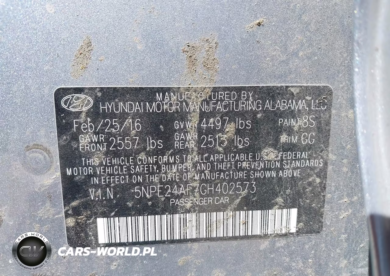 2016 Hyundai Sonata VIN:5NPE24AF7GH402573 - 9