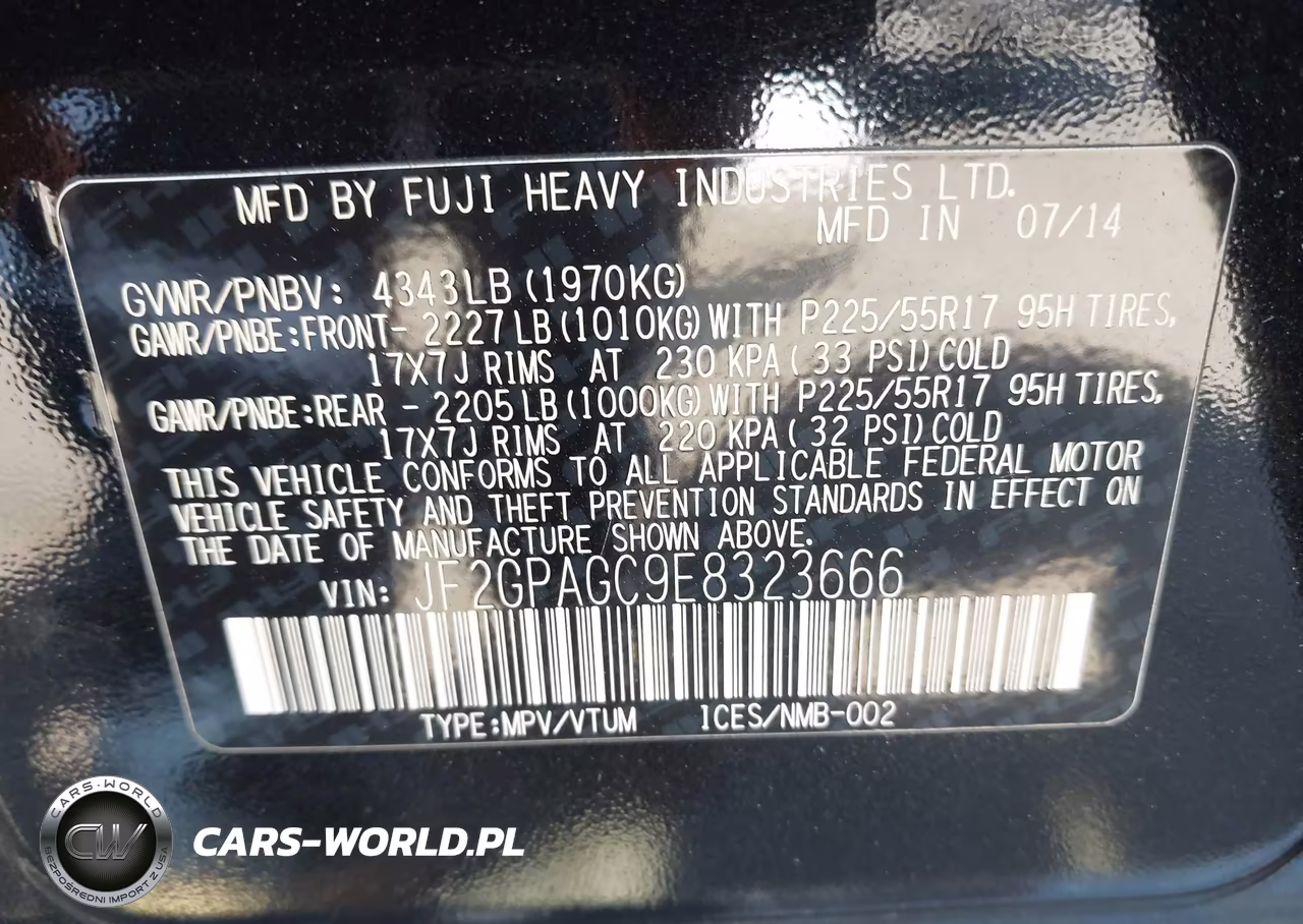 2014 Subaru Xv Crosstrek 2.0I Limited VIN:JF2GPAGC9E8323666 - 9